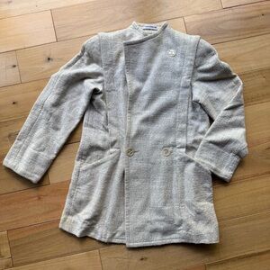 Vintage Gallery Cream Textured Coat made‎ in Hong Kong